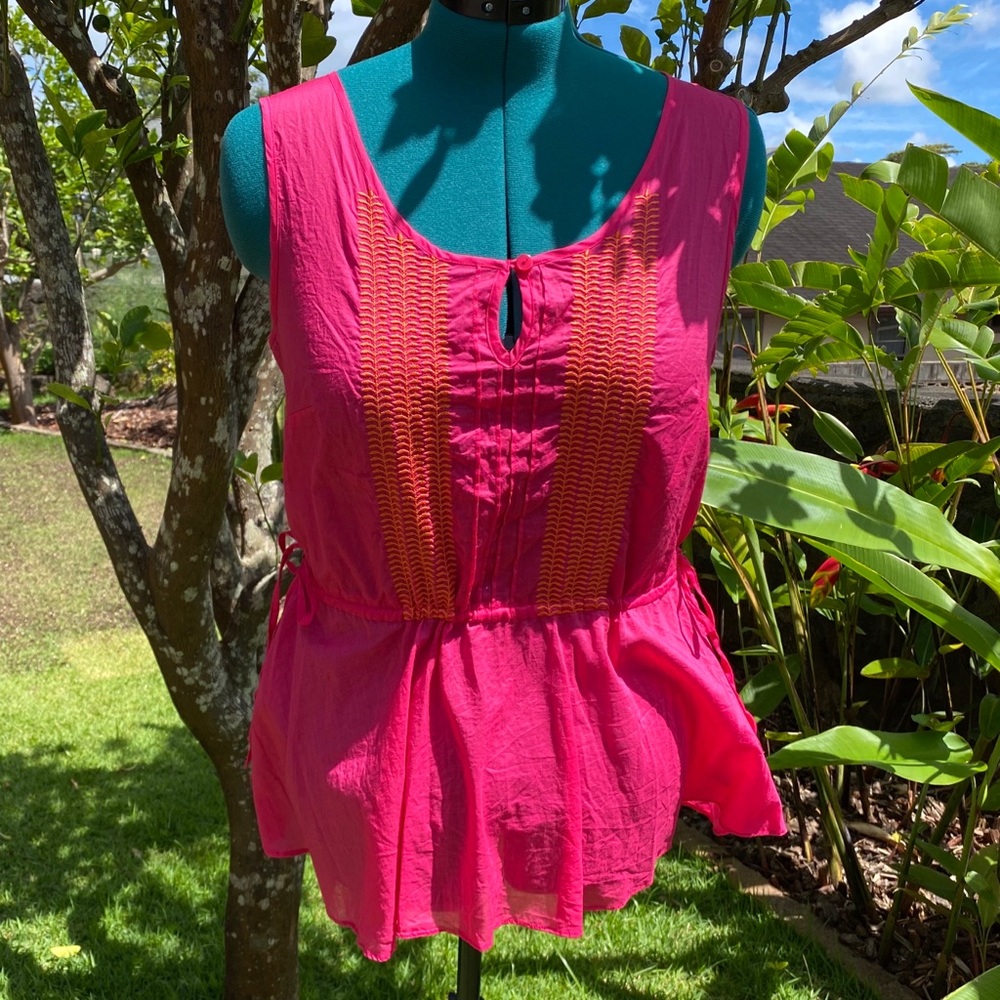 Calypso St Barth x Target Hot Pink Sleeveless Top